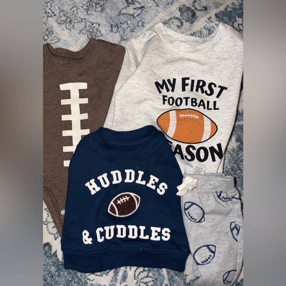 Baby Football-Themed Clothing Set